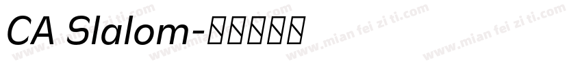 CA Slalom字体转换